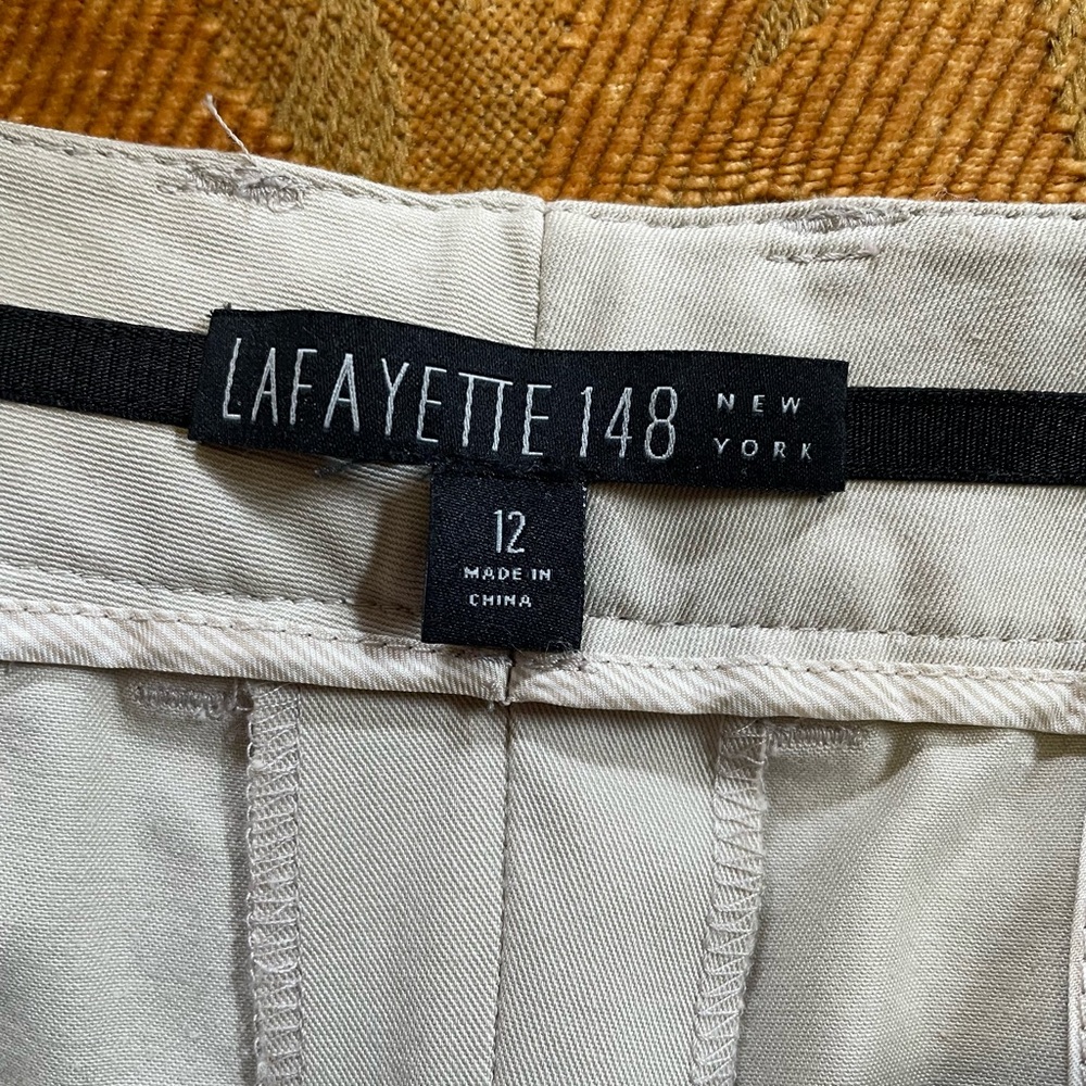 Lafayette 148 New York Women's Cream Trousers